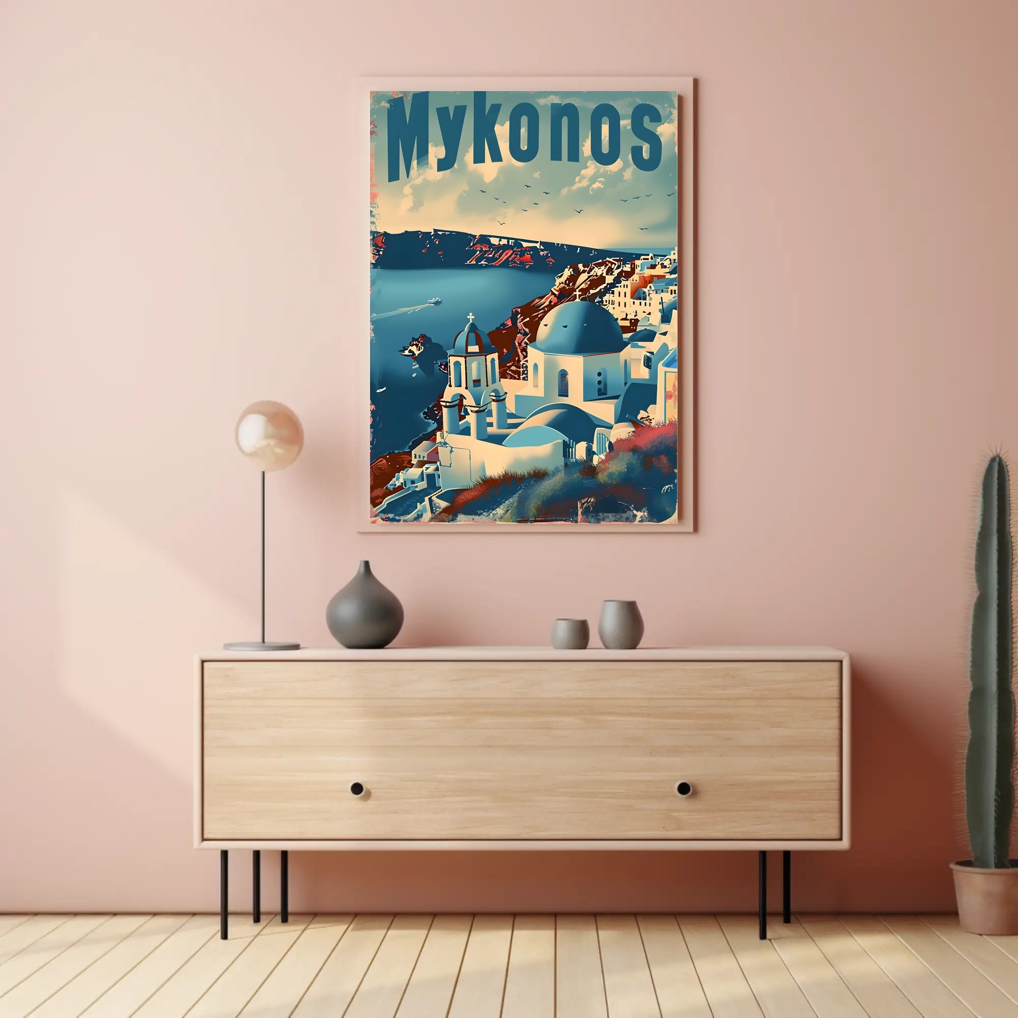 Mykonos Travel Poster