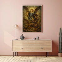Archangel Michael Defeating The Devil Poster