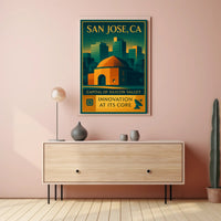 San Jose Tech Cityscape Urban or Cityscape Poster