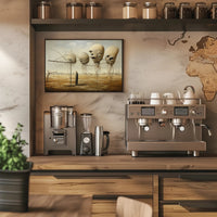 Surreal Landscape with Alien Forms Artistic Poster