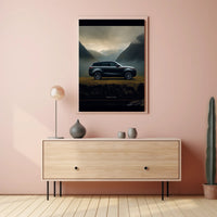 Luxury SUV in Serene Landscape Poster PosterGoat