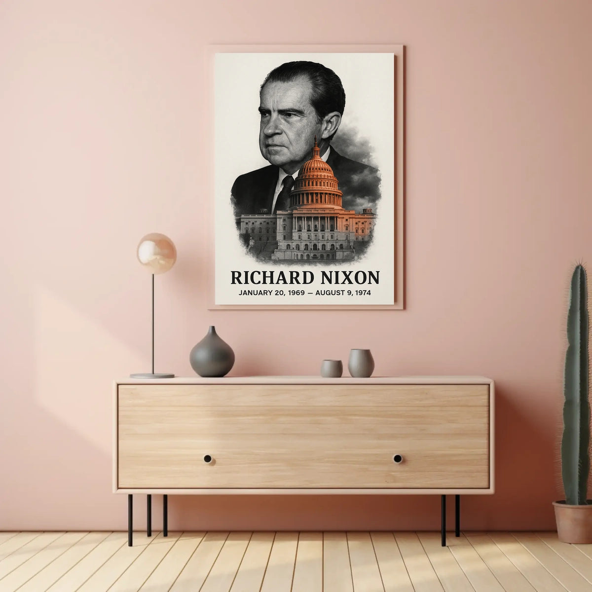 Richard Nixon 37th President of the United States Reflections Poster