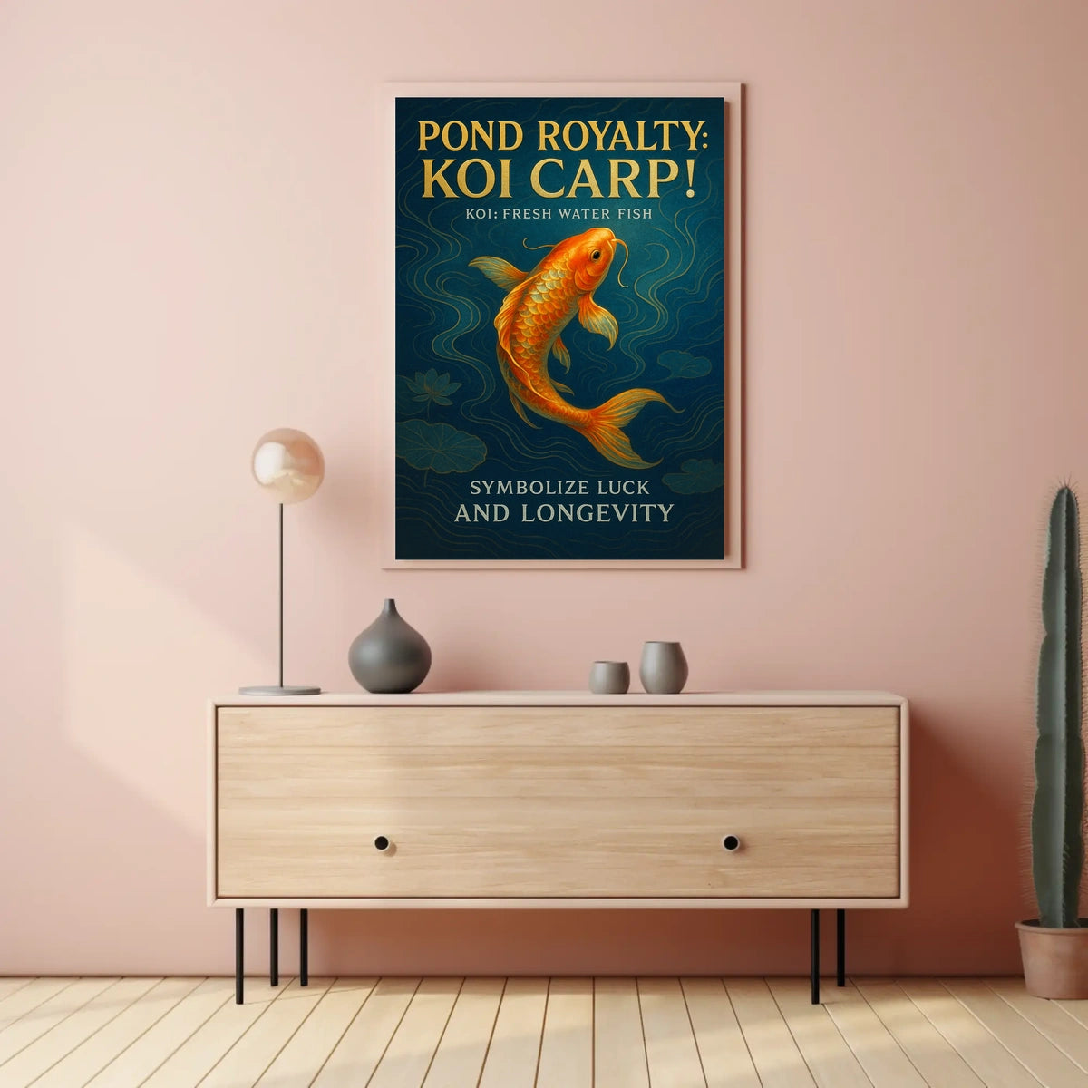 Pond Royalty Koi Carp Poster