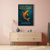 Pond Royalty Koi Carp Poster