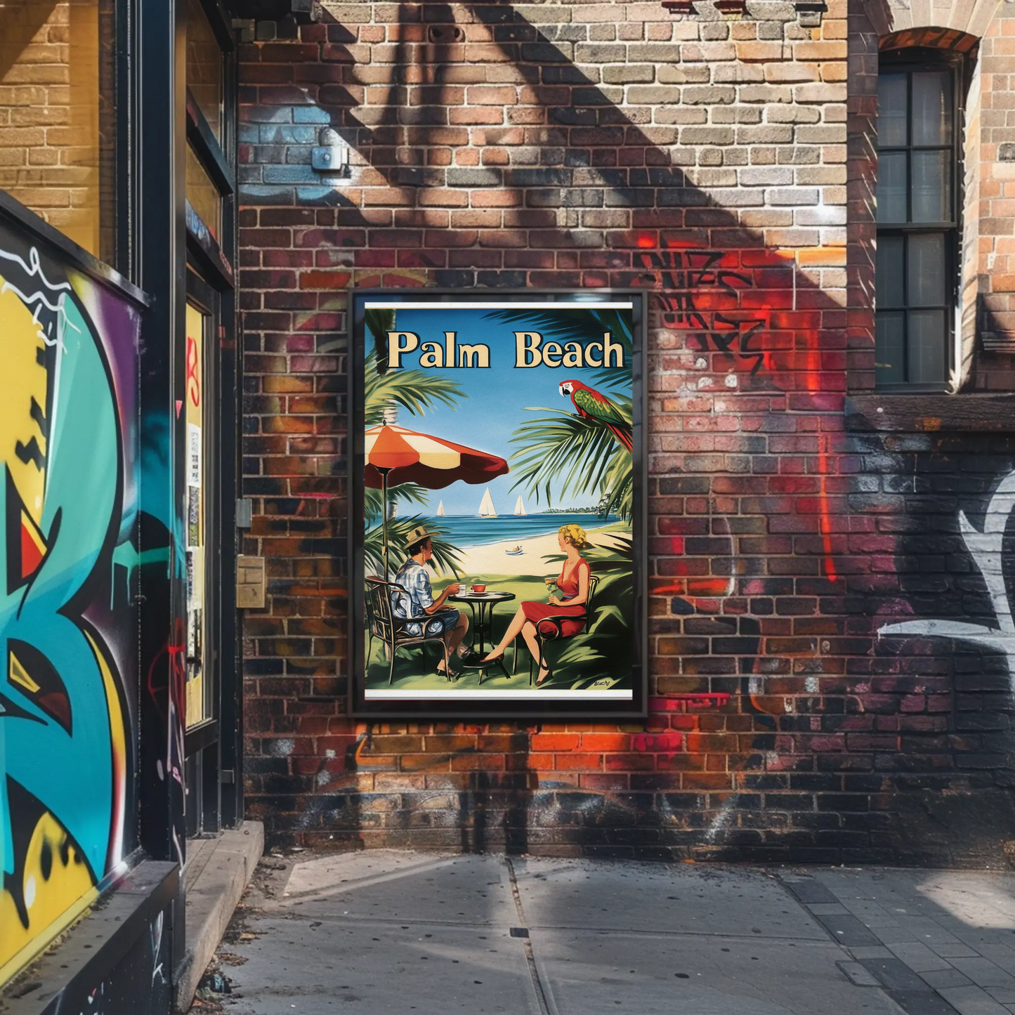 Palm Beach Vintage Poster Beach Tea