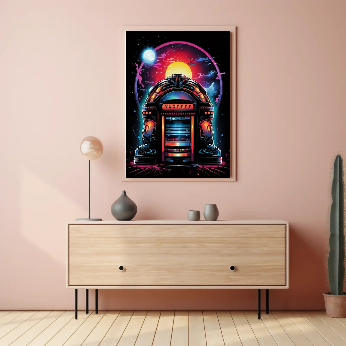 Retro Futuristic Jukebox Poster
