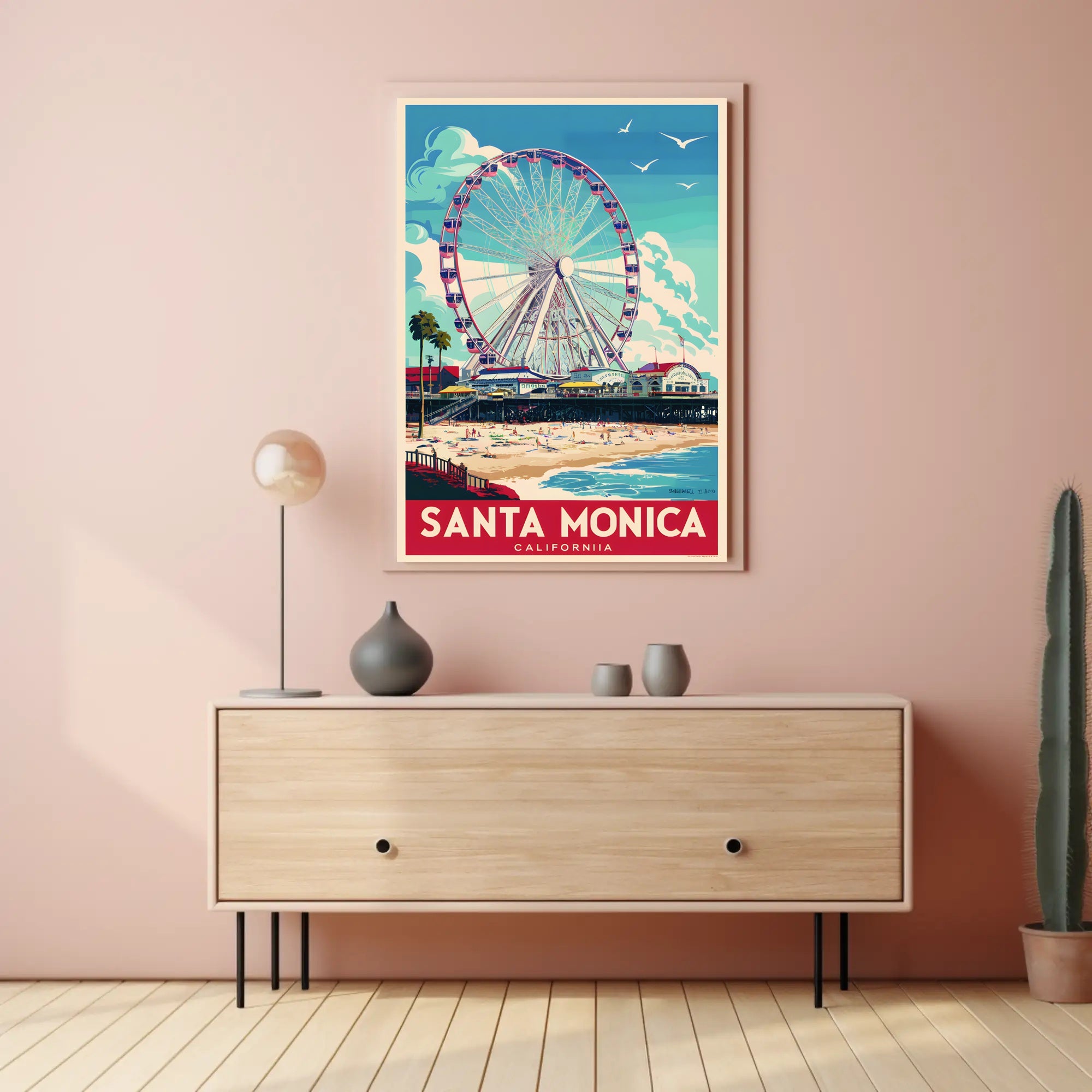 Santa Monica Ferris Wheel Poster