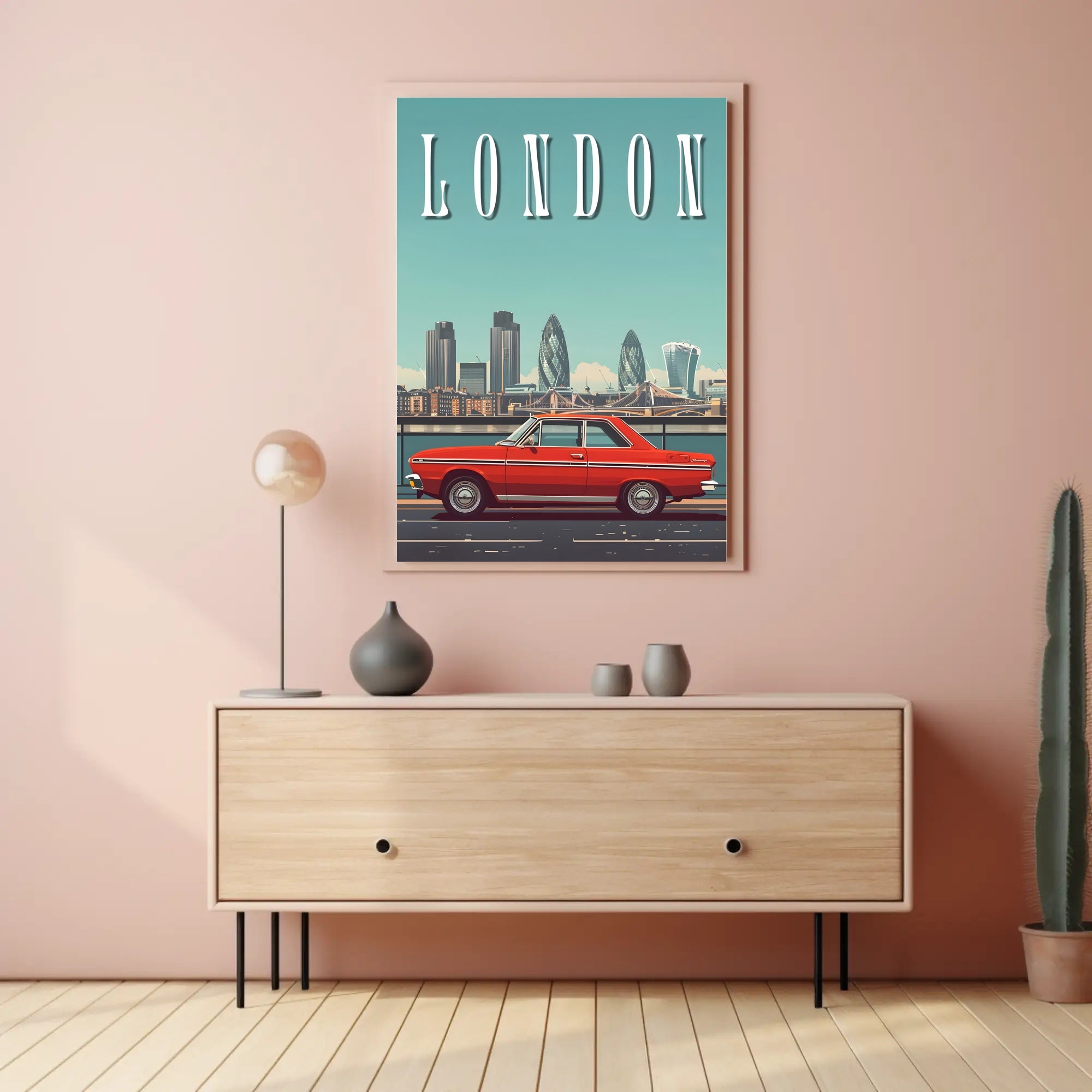 Retro London Journey Poster