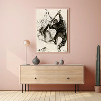 Oppression Depicted in Wartime Illustration Poster PosterGoat