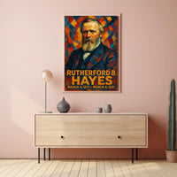Rutherford B. Hayes 19th President of the United States Glitch Hop Art Poster