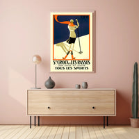 Winter Sports in Sainte-Croix and Les Rasses Poster PosterGoat