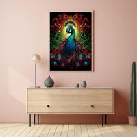 Majestic Peacock Art Poster