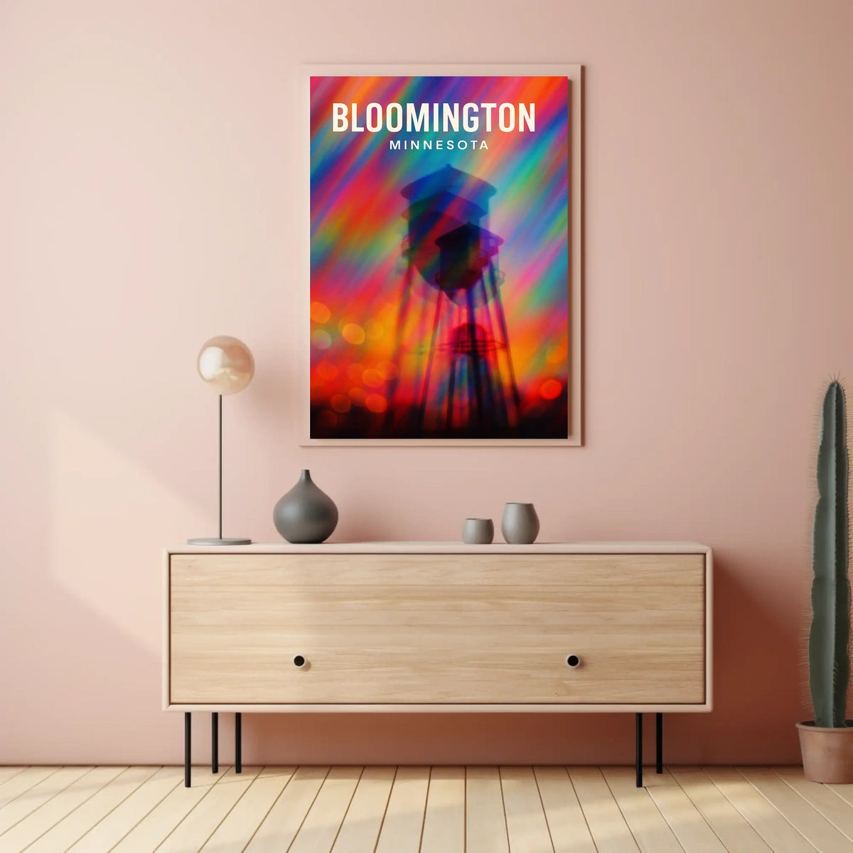 Bloomington Minnesota Scenic Digital Painting Urban Life Art Decor Lovers Wanderlust Spirit Poster