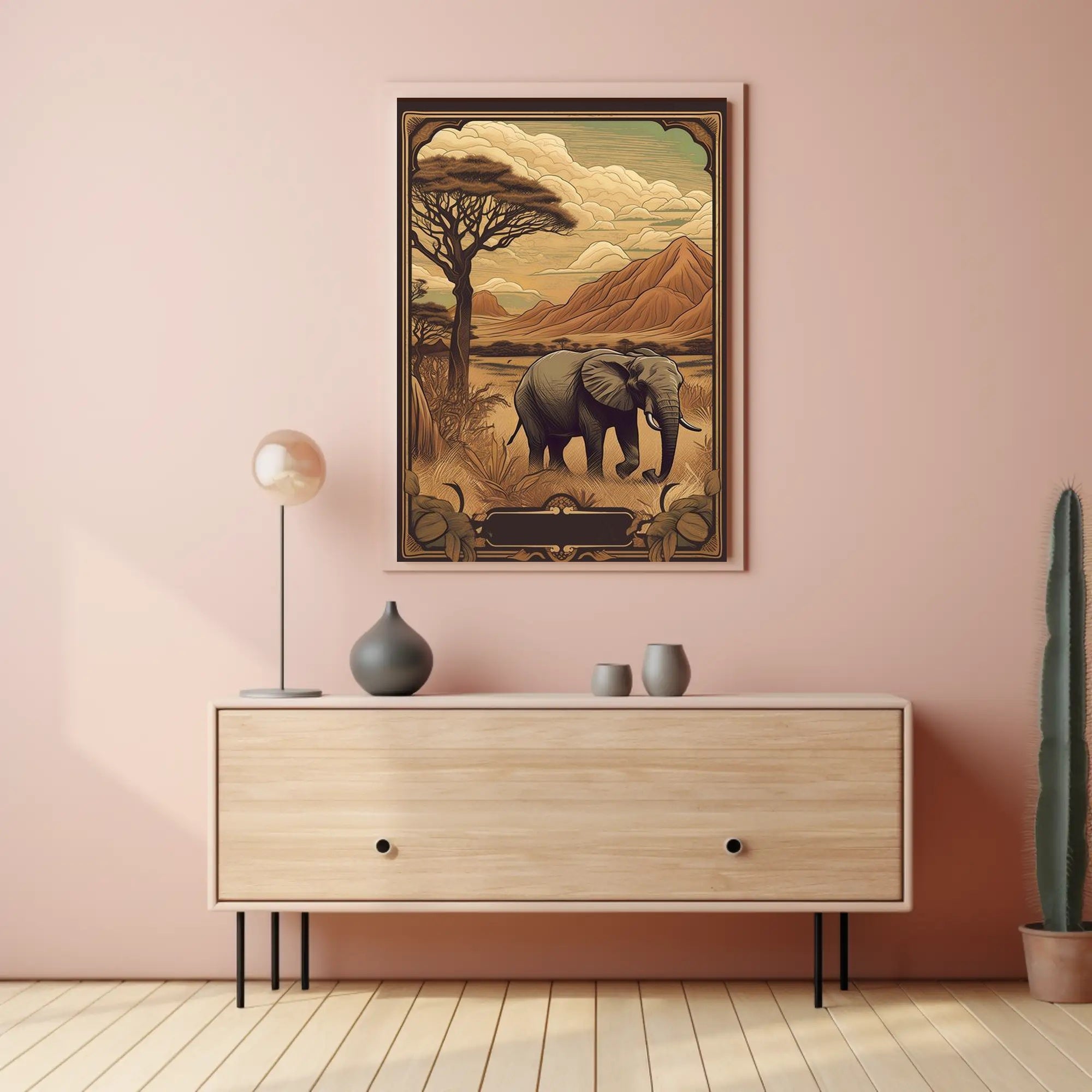 Majestic Savannah Elephant Poster