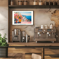 Positano's Vibrant Scenic View: Travel Poster