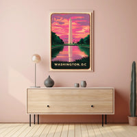 Washington Monument at Sunset Poster