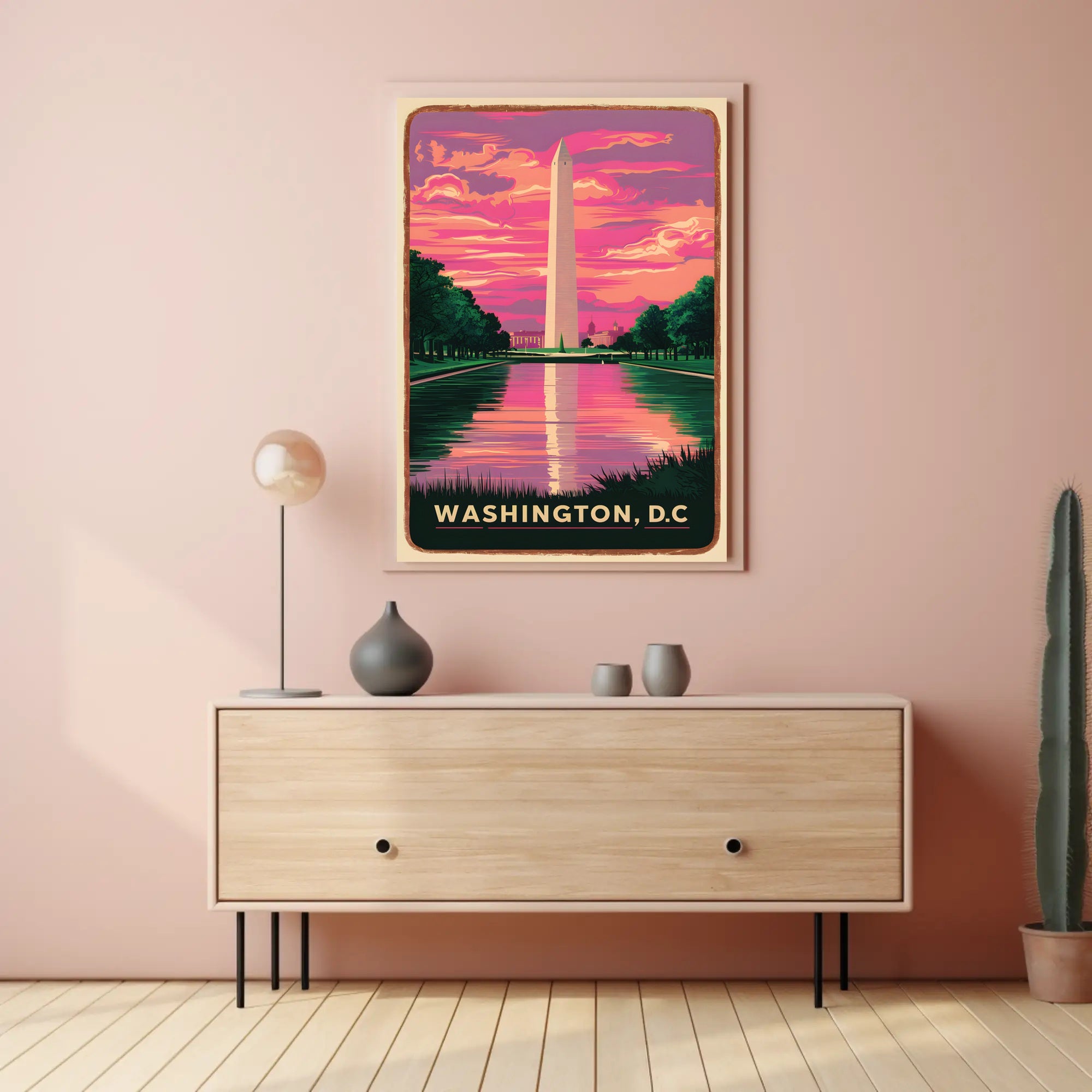 Washington Monument at Sunset Poster
