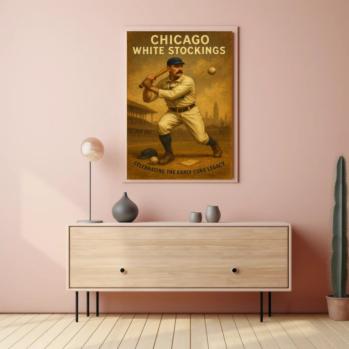 Chicago White Stockings Celebrating Baseball History Poster