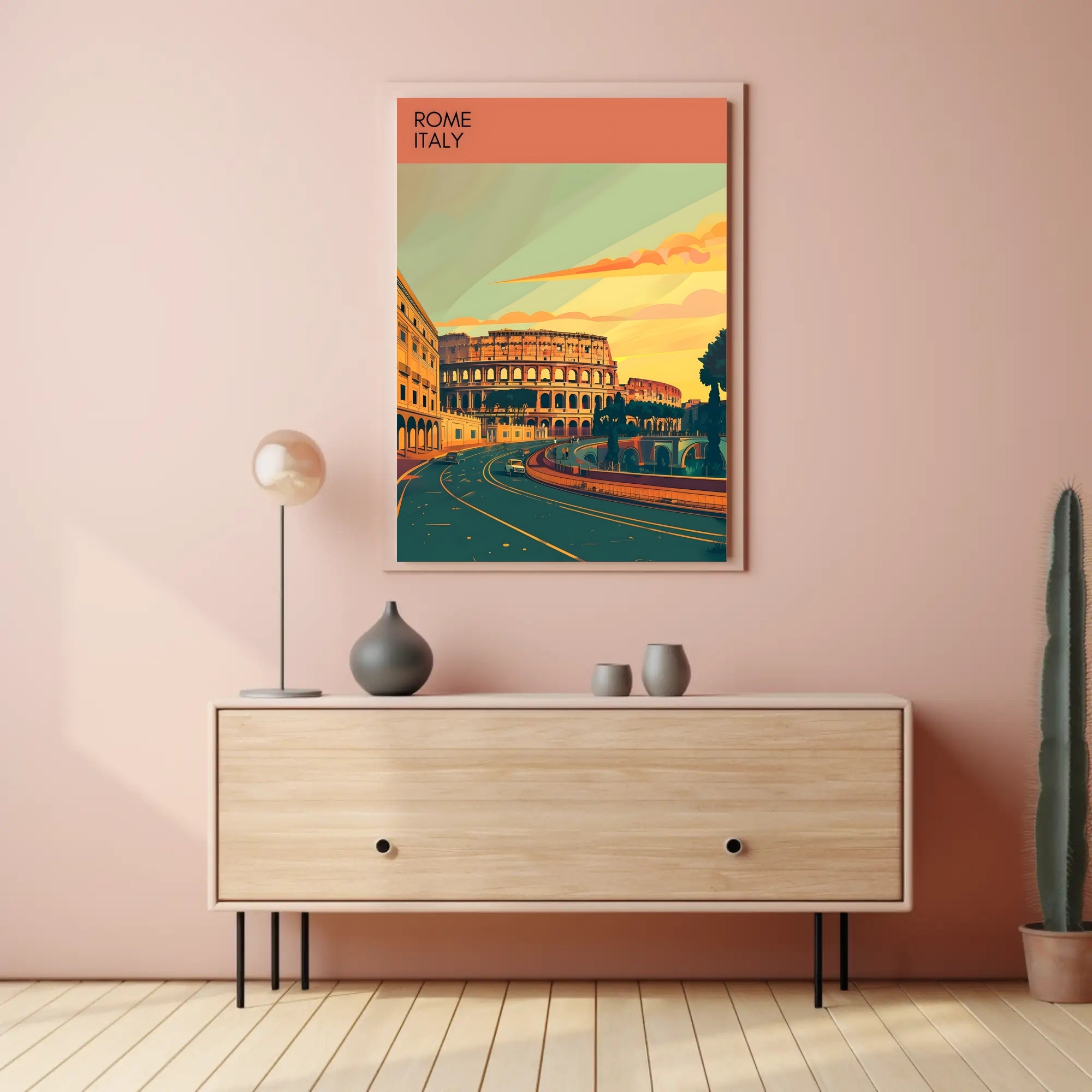 Rome Colosseum Urban Landscape Travel Poster