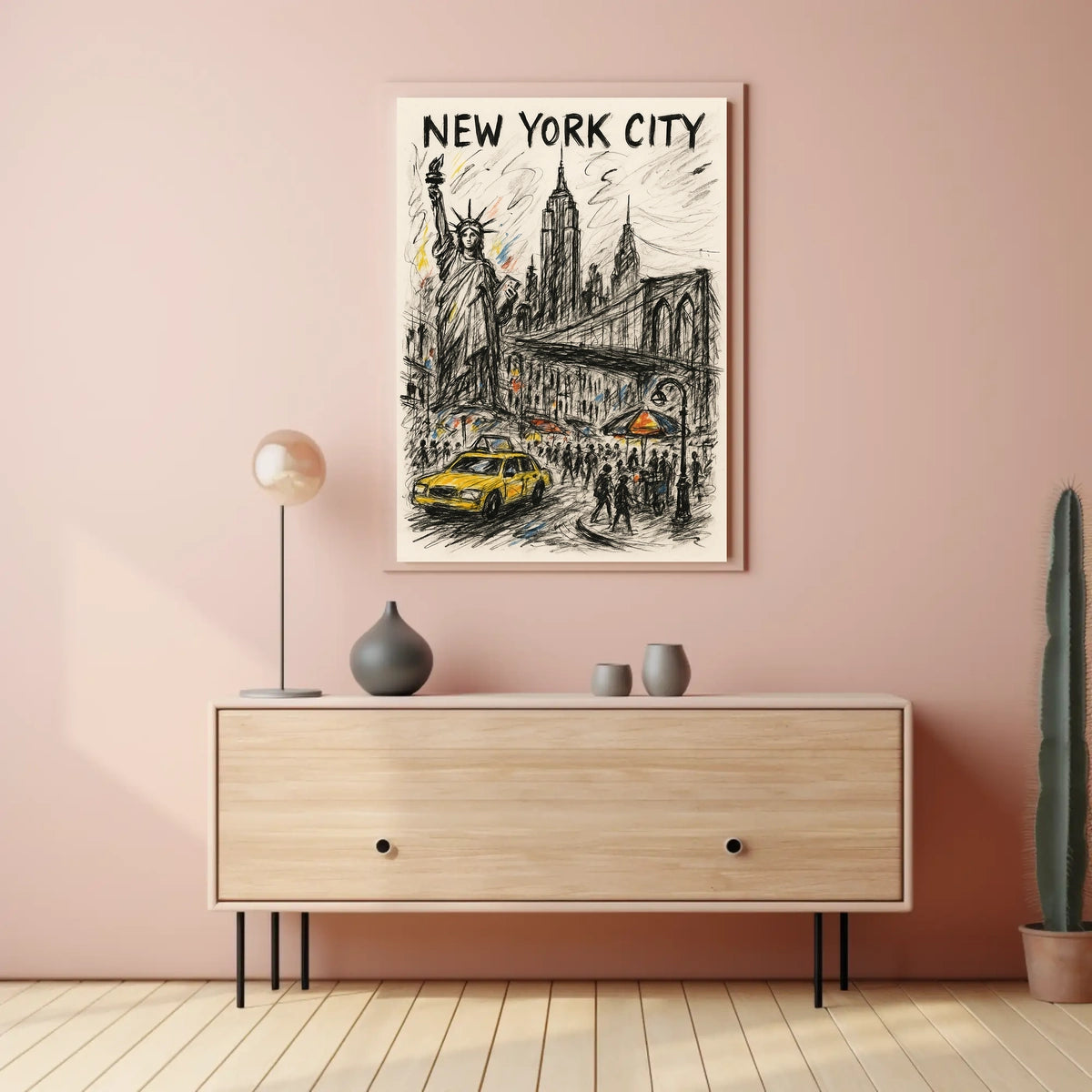 Vibrant New York City Poster For Urban Home Decor Fans