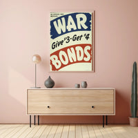 WAR BONDS Vintage Design Poster WWII Poster