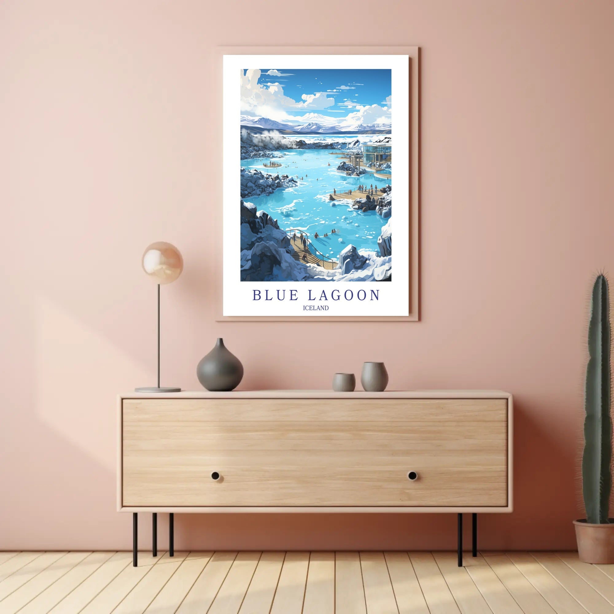 Blue Lagoon Escape: Icelandic Tranquility Travel Poster PosterGoat