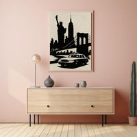 Iconic New York Silhouette Poster