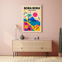 Bora Bora Island Abstract Poster PosterGoat