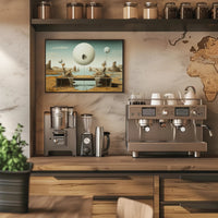 Surreal Desert Spheres Futuristic Sci-Fi Poster