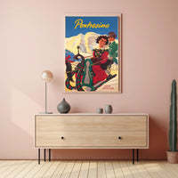 Vibrant Pontresina Winter Travel Scene Poster PosterGoat