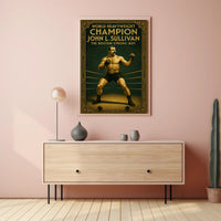 John L. Sullivan The Boston Strong Boy Poster PosterGoat