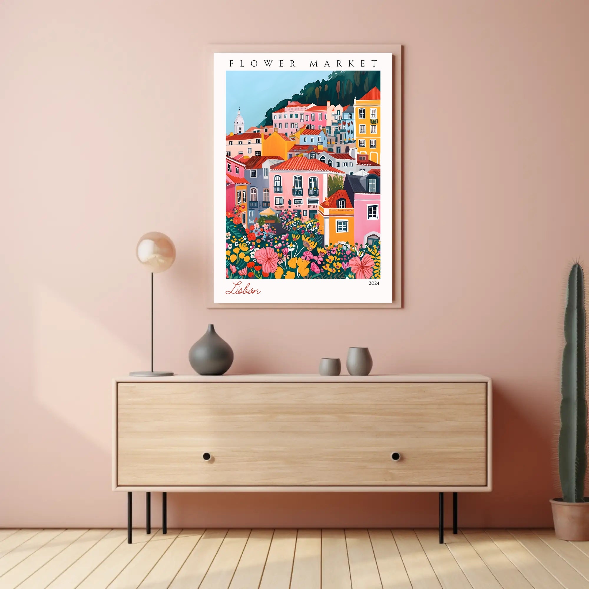 Lisbon Flower Market 2024 Poster PosterGoat