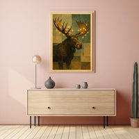Illuminated Moose Poster