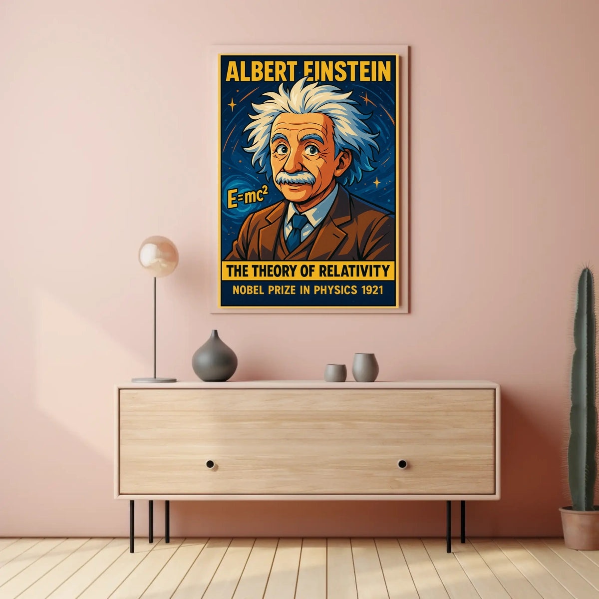 Einstein Relativity Cosmic Landscape Wanderlust Poster