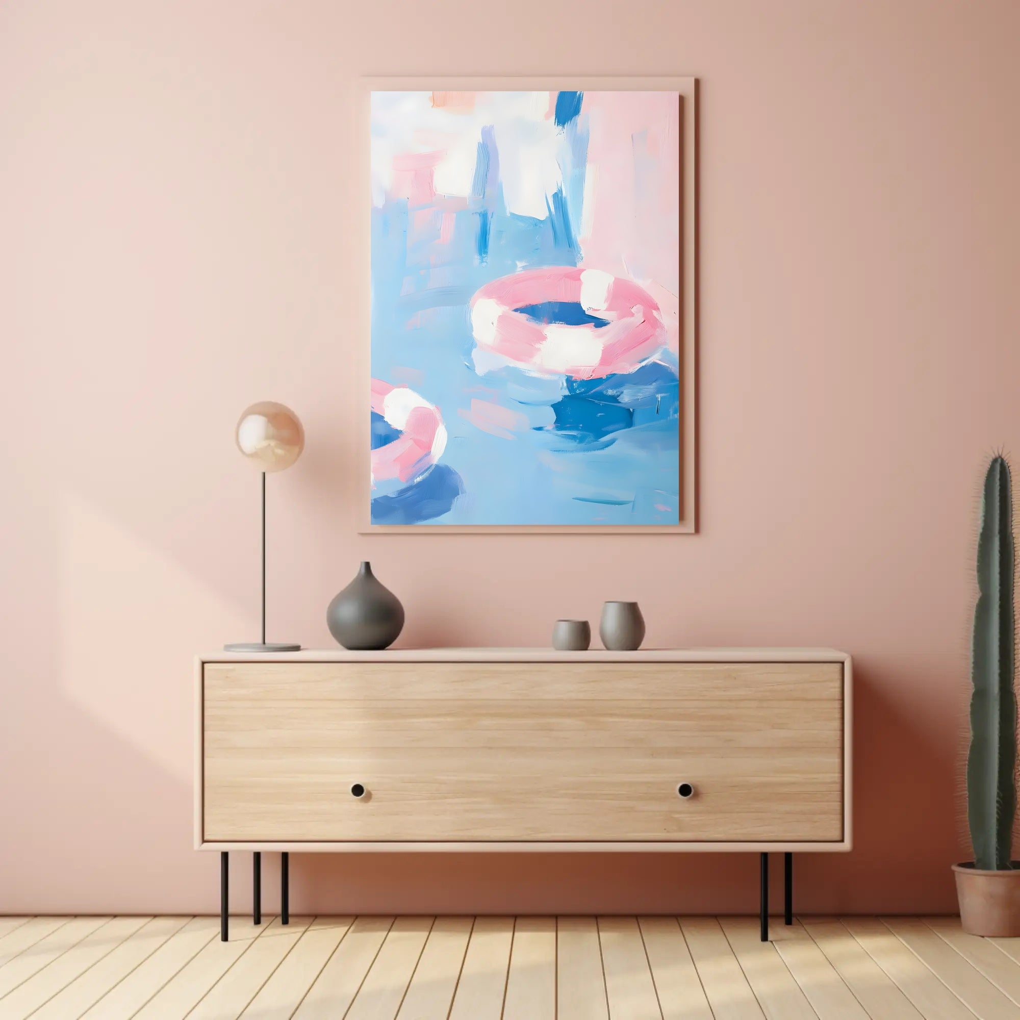 Abstract Summer Poster Pastel Wall Art Print