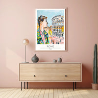 Contemporary Rome Illustration Poster PosterGoat