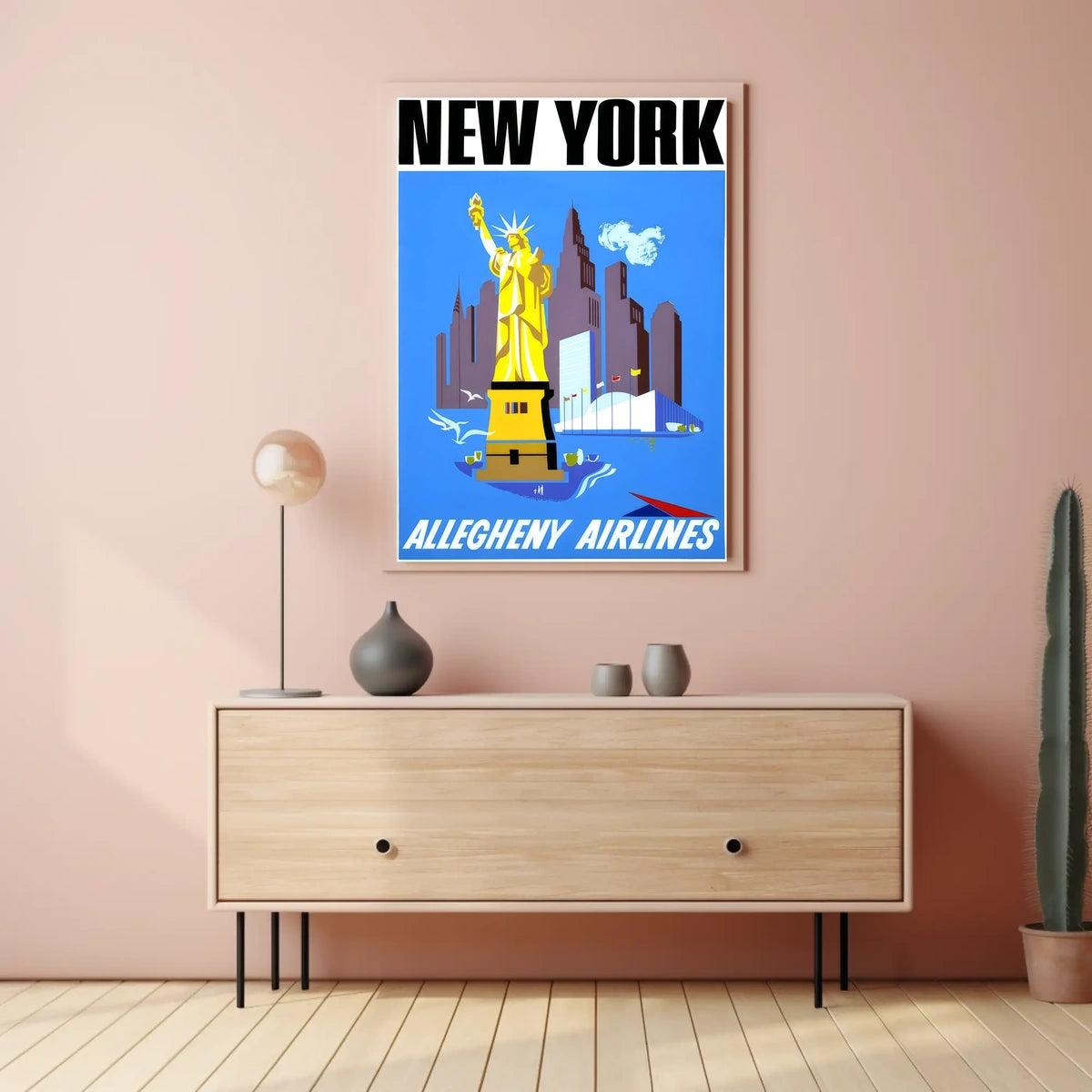 New York City Poster Abstract Iconic Travel Wall Art