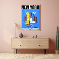 New York City Poster Abstract Iconic Travel Wall Art