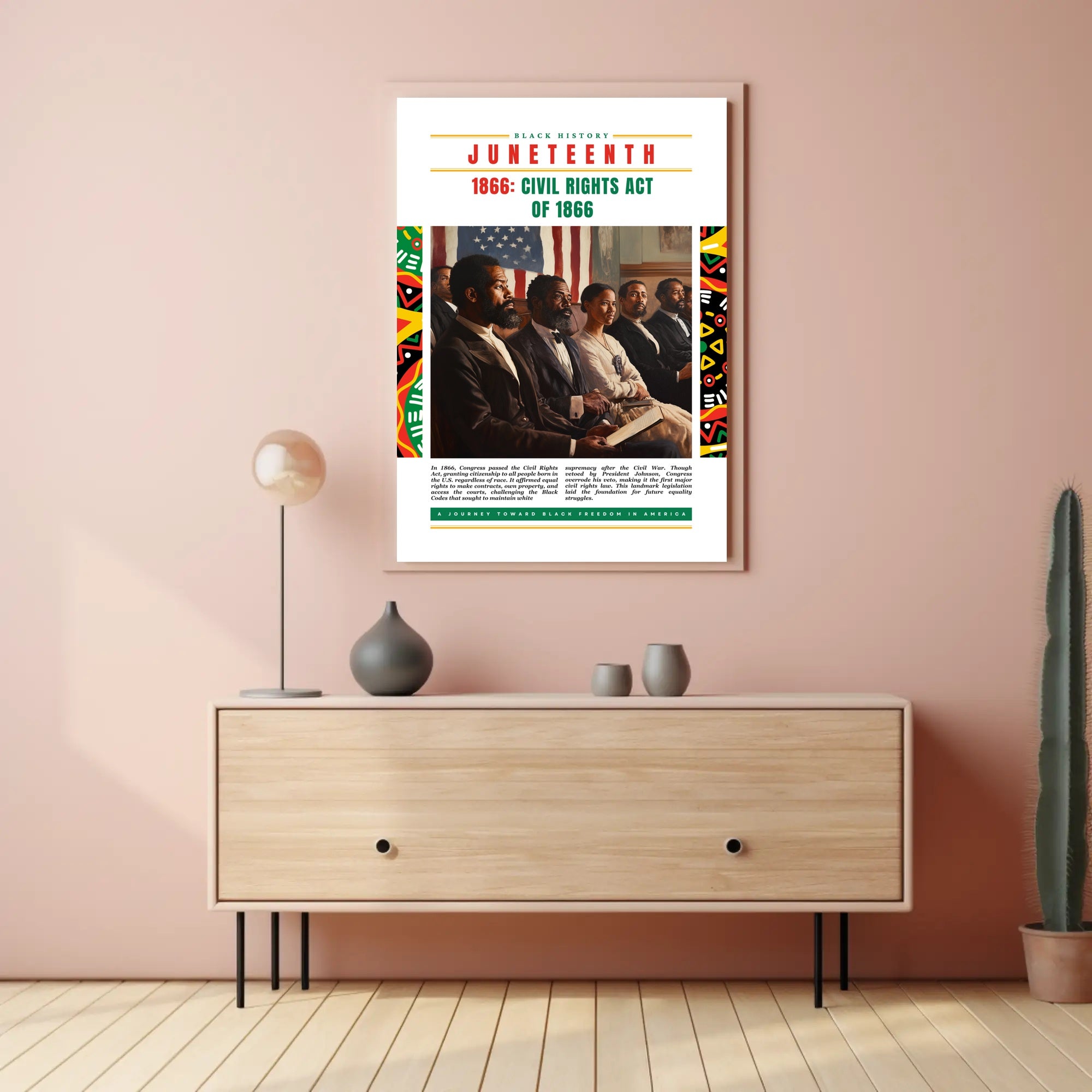 Civil Rights Act 1866 Empowerment Historical or Presidential Poster