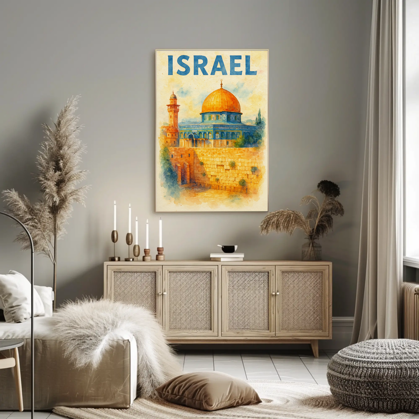 Israel Dome of the Rock Travel Poster