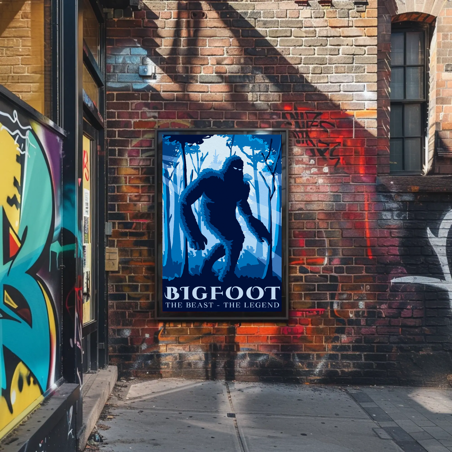 Vintage Poster Bigfoot Forest Mystery