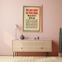 We Are Now in This War Poster PosterGoat