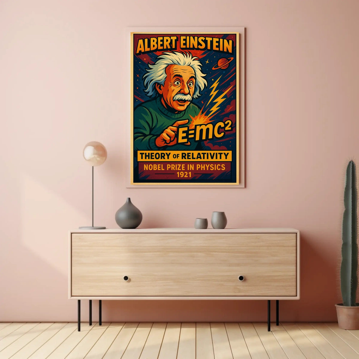 Einstein Relativity Cosmos Art Inspiring Poster