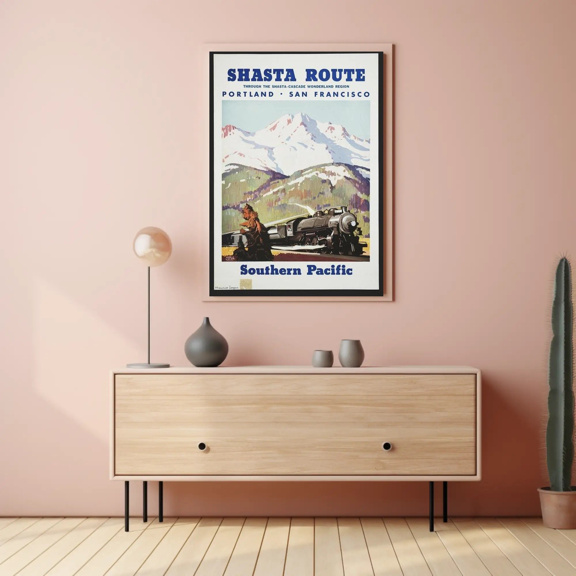 Shasta Route Travel Poster PosterGoat