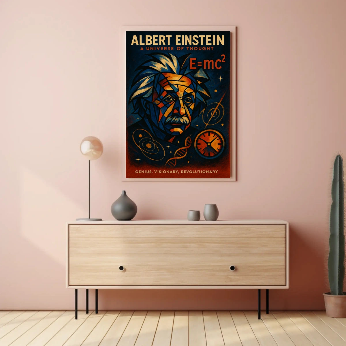 Albert Einstein A Universe of Thought Poster