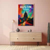 Austin, Texas Vibrant Cityscape Poster