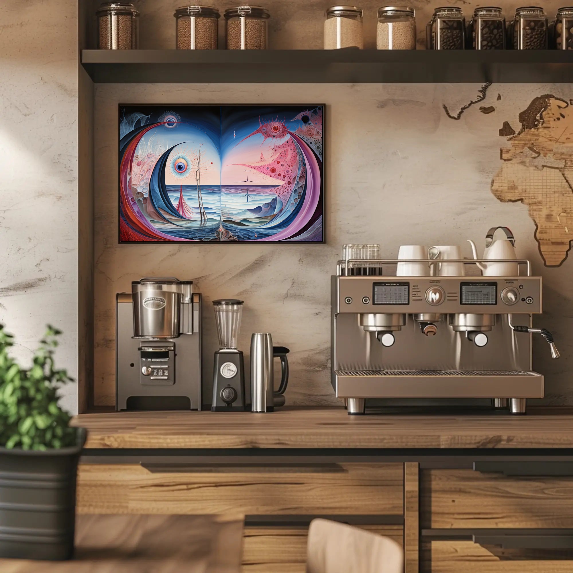 Surreal Cosmic Seascape Abstract or Artistic Poster