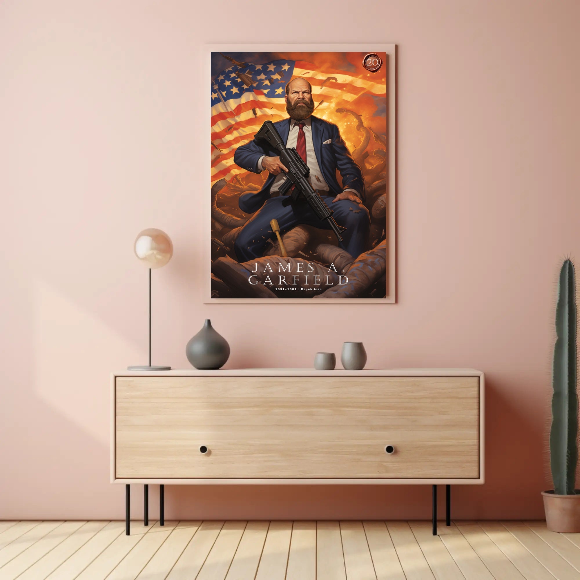 James A. Garfield: A Bold Depiction Poster