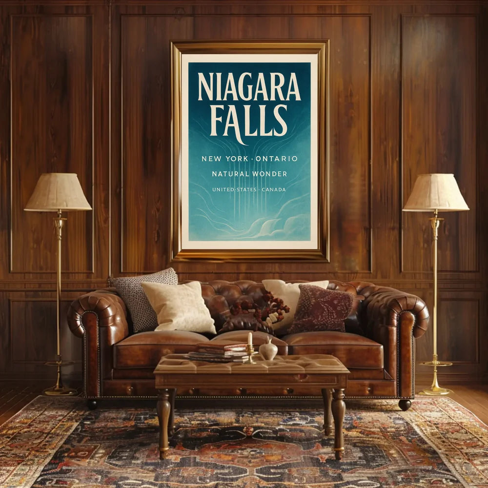 Niagara Falls Vintage Travel Art Poster PosterGoat