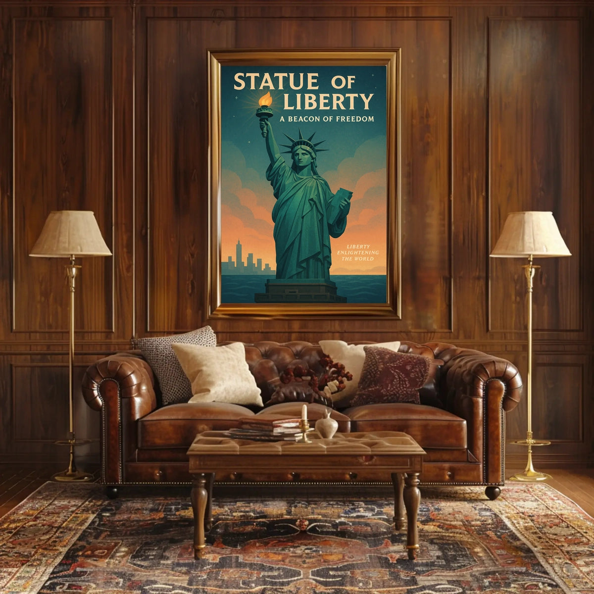 Statue Of Liberty Cultural Heritage Poster Vintage Wall Art